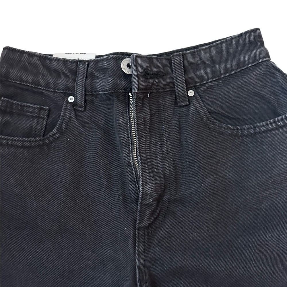 High Waisted Black Denim Shorts- Size 2 - Picture 2 of 3